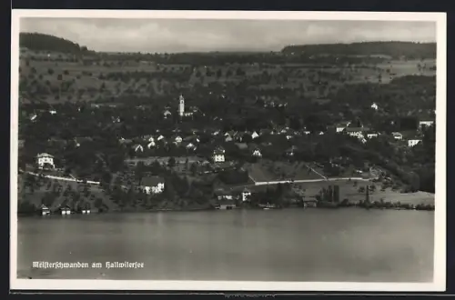 AK Meisterschwanden am Hallwilersee, Ortsansicht vom See aus