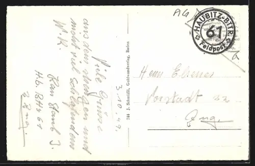 AK Meisterschwanden, Ortsansicht vom See aus