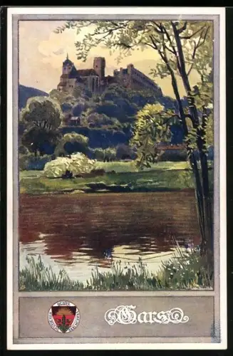 AK Deutscher Schulverein Nr. 180: Gars am Kamp, Blick zum Schloss