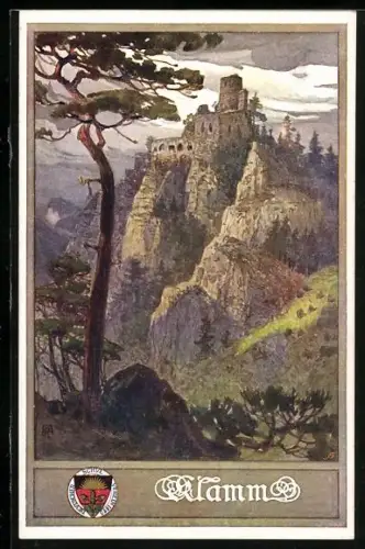 AK Deutscher Schulverein Nr. 182: Klamm, Burgruine