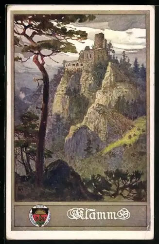 AK Deutscher Schulverein Nr. 182: Klamm, Burgruine