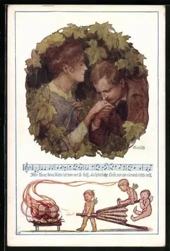 AK Deutscher Schulverein Nr. 906: Heimliche Liebe