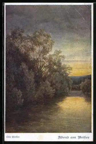 AK Deutscher Schulverein Nr.883: Abend am Weiher