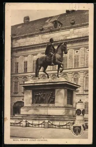 AK Deutscher Schulverein Nr. 206: Wien, Kaiser Josef-Denkmal