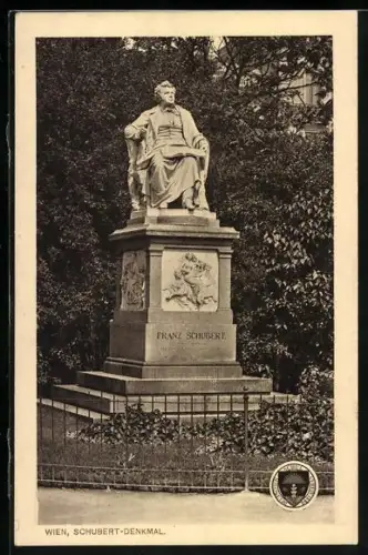 AK Deutscher Schulverein Nr. 204: Wien, Schubert-Denkmal