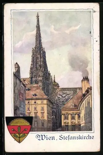 AK Deutscher Schulverein Nr.: 210, Wien, Stefanskirche