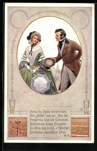 AK Deutscher Schulverein Nr. 529: Solang die Donau talwärts rinnt...