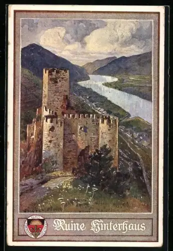 AK Deutscher Schulverein Nr. 135: Ruine Hinterhaus mit Gebirgswand