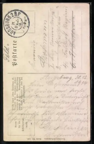 AK Deutscher Schulverein Nr. 546: Heil Neujahr!, Paar unter Mistelzweig