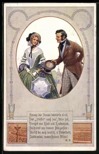 AK Deutscher Schulverein Nr. 529: Solang die Donau talwärts rinnt...