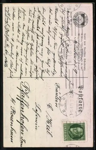 AK Deutscher Schulverein Nr. 952: Ludwig van Beethoven schreibt an einer Sinfonie