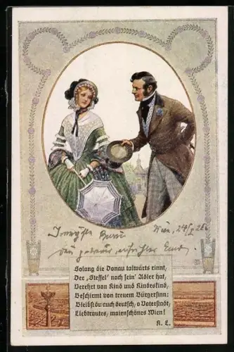 AK Deutscher Schulverein Nr. 529: Solang die Donau talwärts rinnt...