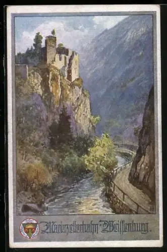 AK Deutscher Schulverein Nr. 712: Mariazellerbahn, Ruine Weissenburg