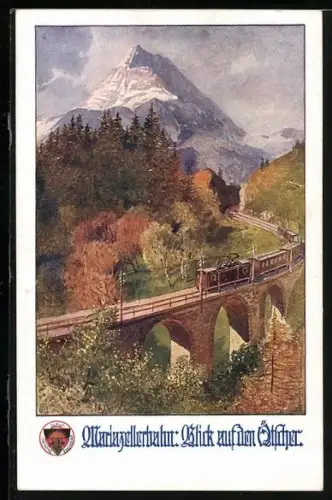 AK Deutscher Schulverein Nr.713: Maraizellerbahn, Blick auf den Ötscher
