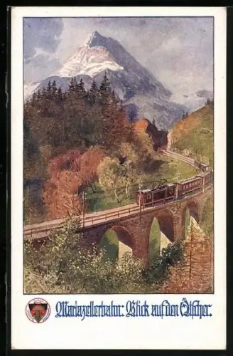 AK Deutscher Schulverein Nr.713: Maraizellerbahn, Blick auf den Ötscher