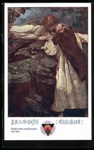 AK Deutscher Schulverein NR 495: Sanft wand sichBraxedis von ihm, Paar hält sich die Hand