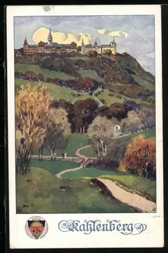 AK Deutscher Schulverein Nr.324: Kahlenberg, Schloss auf dem Kahlenberg