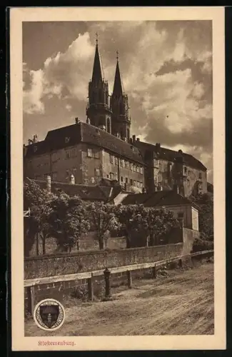 AK Klosterneuburg, Ortsansicht mit Stift, Deutscher Schulverein