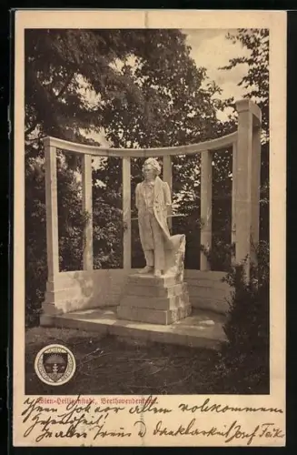 AK Wien-Heiligenstadt, Beethovendenkmal, Deutscher Schulverein