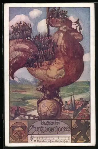 AK Deutscher Schulverein NR 926: Wien, Die Lieder des Zupfgeigenhansis