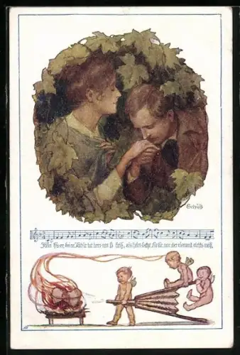 AK Deutscher Schulverein Nr. 906: Heimliche Liebe