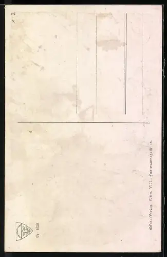 AK Deutscher Schulverein NR. 1558: Edlitz bei Aspang, Ortspartie bei der Kirche