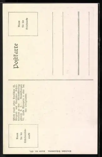 AK Deutscher Schulverein Nr. 491: J. V. v. Scheffel: Ekkehard sie schwang einen Strauss...