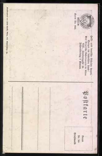 AK Deutscher Schulverein Nr. 960: Trauliche Ecke, Blick in eine Stube