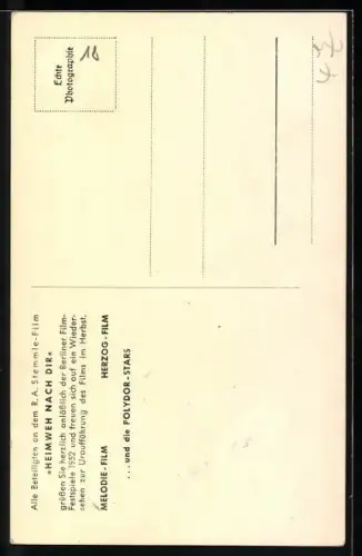 AK Musikerin Rita Paul in Rückansicht, Autograph