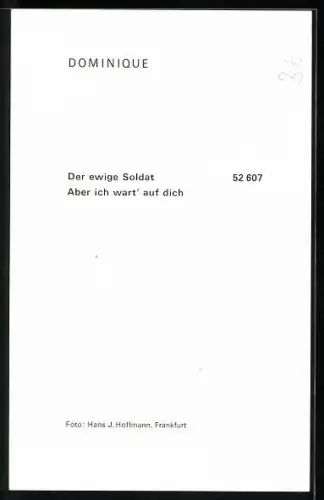 AK Sängerin Dominique im Portrait, Autograph