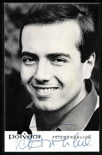 AK Musiker Peter Fröhlich lächelt in die Kamera, Autograph