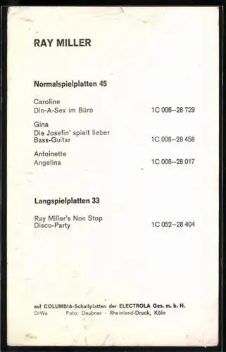 AK Musiker Ray Miller mit charmantem Blick, Autograph