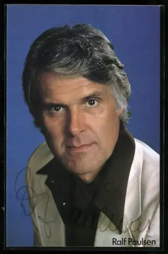 AK Sänger Ralf Paulsen im Porträt, Autograph
