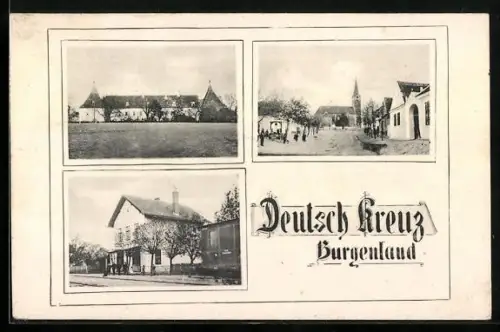 AK Deutsch Kreuz, drei Motive aus dem Ort