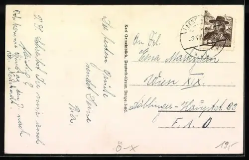 AK Unterfrauenhaid /Burgenland, Blick zur Kirche, Strassenpartie