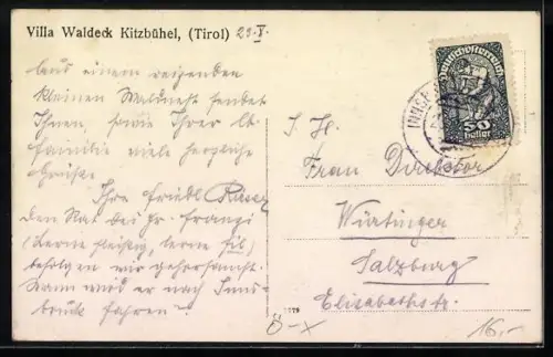 AK Kitzbühel /Tirol, Villa Waldeck am Waldesrand
