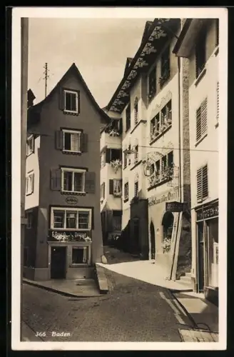 AK Baden /Schweiz, Gasthof zum wilden Mann, Strassenpartie