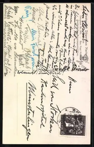 AK Baden /Schweiz, Restaurant Jägerhaus Hertenstein, Bes. Paul Minikus