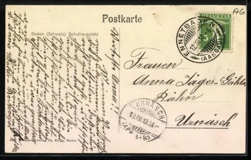 AK Baden /Schweiz, Schulhausplatz