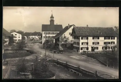 AK Nänikon, Ortspartie mit Gasthof zum Löwen