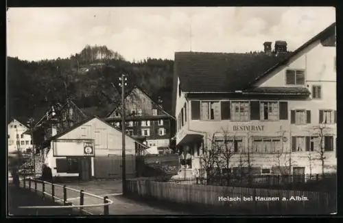 AK Hausen am Albis, Heisch, Ortspartie mit Restaurant