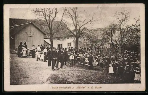 AK Neuenhof, Wald-Gasthaus zum Rüsler von E. Dorer