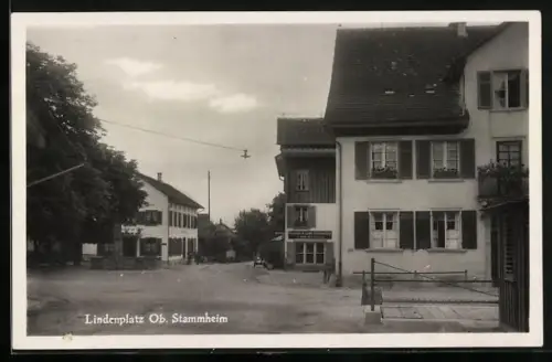 AK Oberstammheim, Lindenplatz mit Gasthaus zur Linde