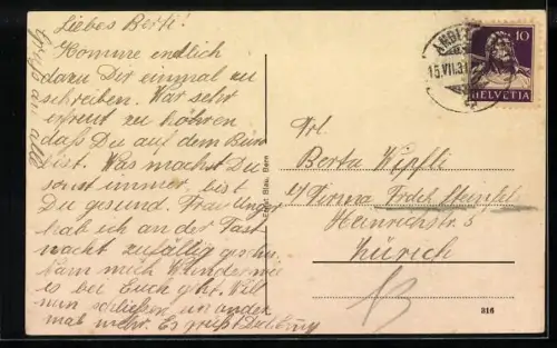 AK Würenlos, Gasthof zum Rössli mit Kirche