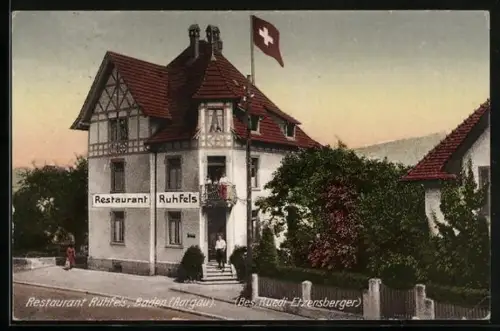AK Baden /Aargau, Restaurant Ruhfels, Bes. Ruedi-Etzensberger