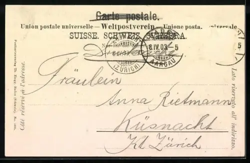 AK Baden /Aargau, Hotel Linde, Propr. Rob. Müller