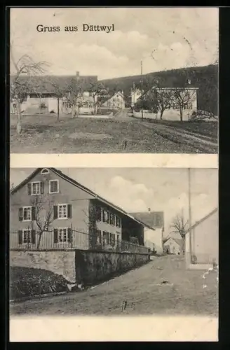 AK Dättwil, Strassenpartien im Ort