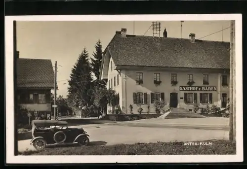 AK Unter-Kulm, Gasthof zum Bären mit Automobil