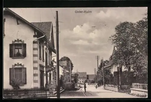AK Unter-Kulm, Strassenpartie mit Passanten