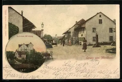 AK Möriken, Schloss Wildegg, Strassenpartie